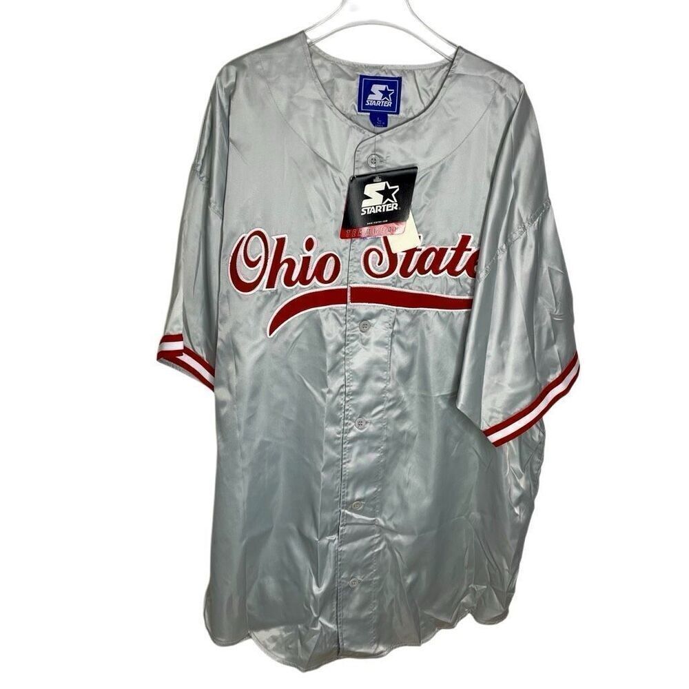 NWT Starter Ohio State University Vintage Jersey Baseball Nylon Large Deadstock